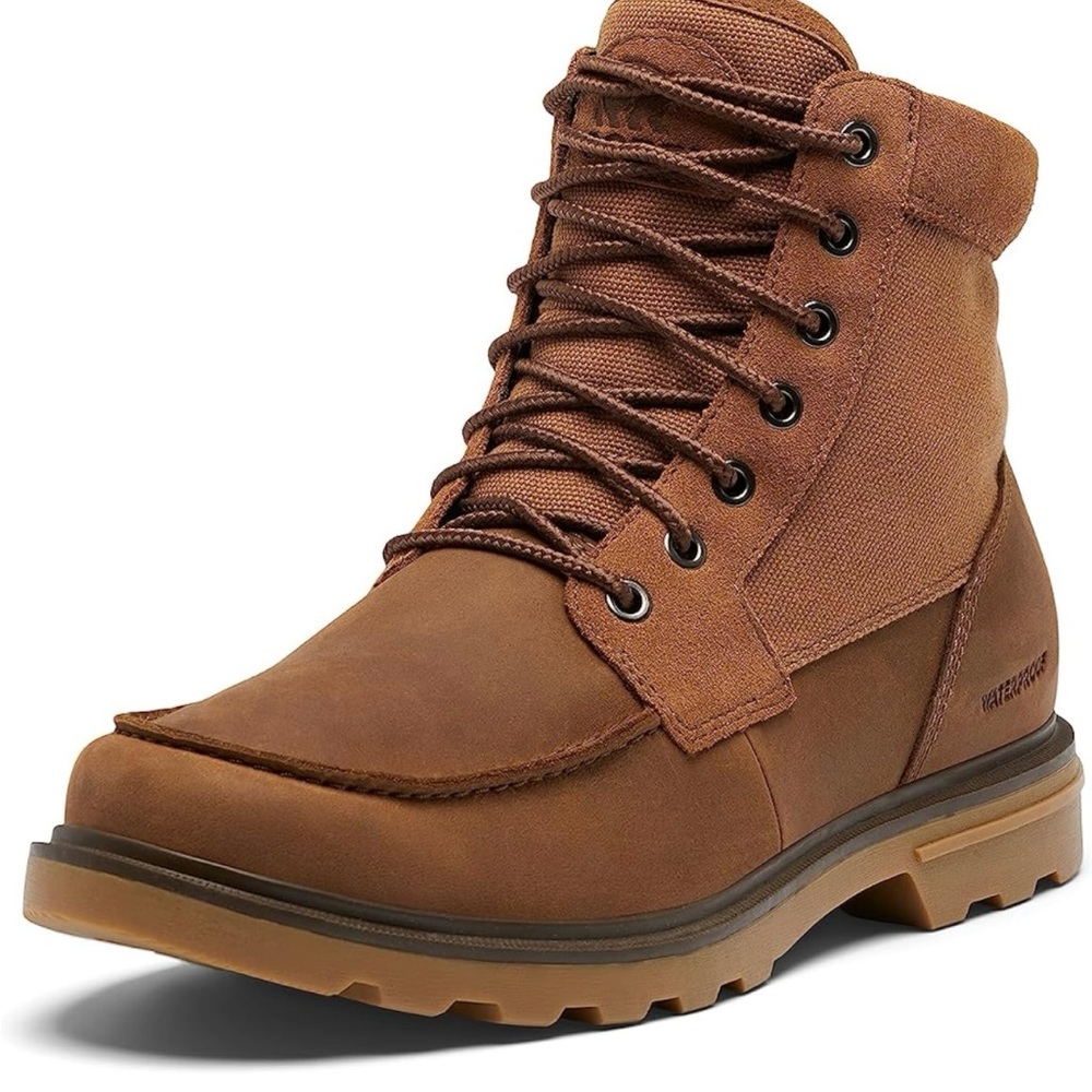 New never worn Sorel Men's Carson Moc Waterproof Boots in Velvet Gum 2